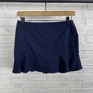 Lucky In Love Navy Blue Pull On Skort Womens Size M Golf Pickleball Running